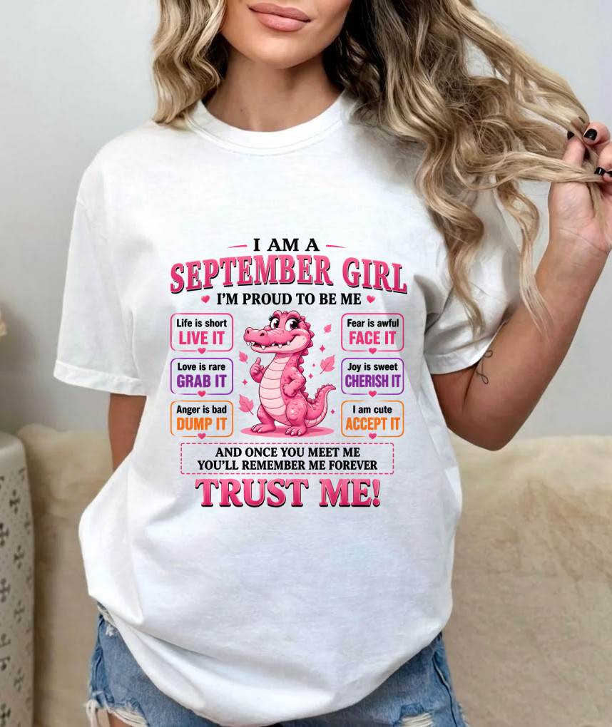 SEPTEMBER GIRL CUTE ALLIGATOR TEE - FOR WOMEN - TLEE09 (SKU2607-236-09)