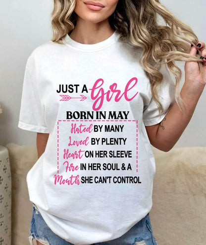 BORN IN MAY – A GIRL WITH ATTITUDE, HEART, AND A MOUTH SHE CAN’T CONTROL - FOR WOMEN - TLEE05 (SKU2603-363-05)