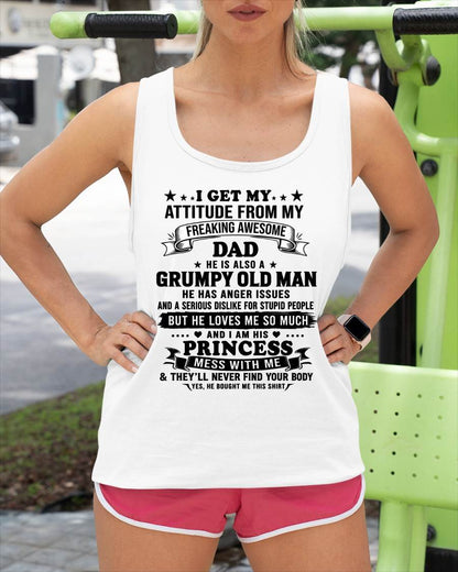 AWESOME DAD PRINCESS SHIRT - FROM DAD - TLEE00 (SKU2607-352-00)
