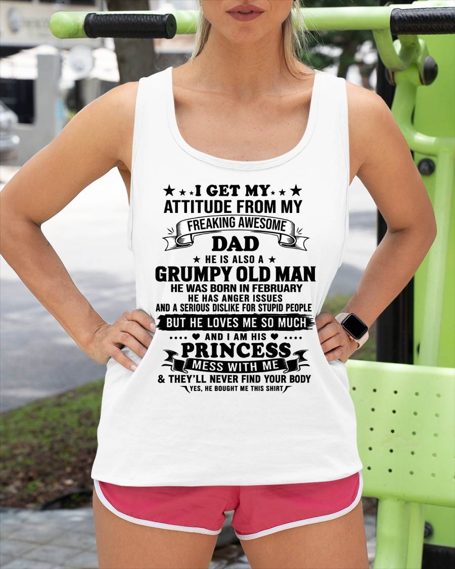 FEBRUARY - AWESOME DAD PRINCESS SHIRT - FROM DAD - TLEE02 (SKU2607-352-02)