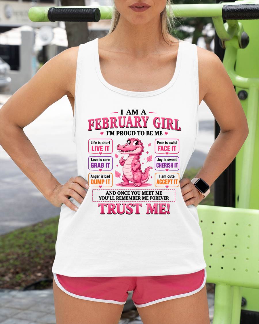FEBRUARY GIRL CUTE ALLIGATOR TEE - FOR WOMEN - TLEE02 (SKU2607-236-02)