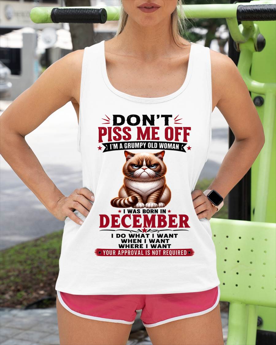 DECEMBER – ZERO PATIENCE FUNNY CAT - FOR WOMEN - TLEE12 (SKU2608-291-12)