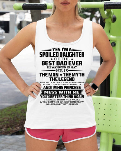 MAY - SPOILED DAUGHTER OF THE BEST DAD EVER - FROM DAD - TLEE05 (SKU2604-197-05)
