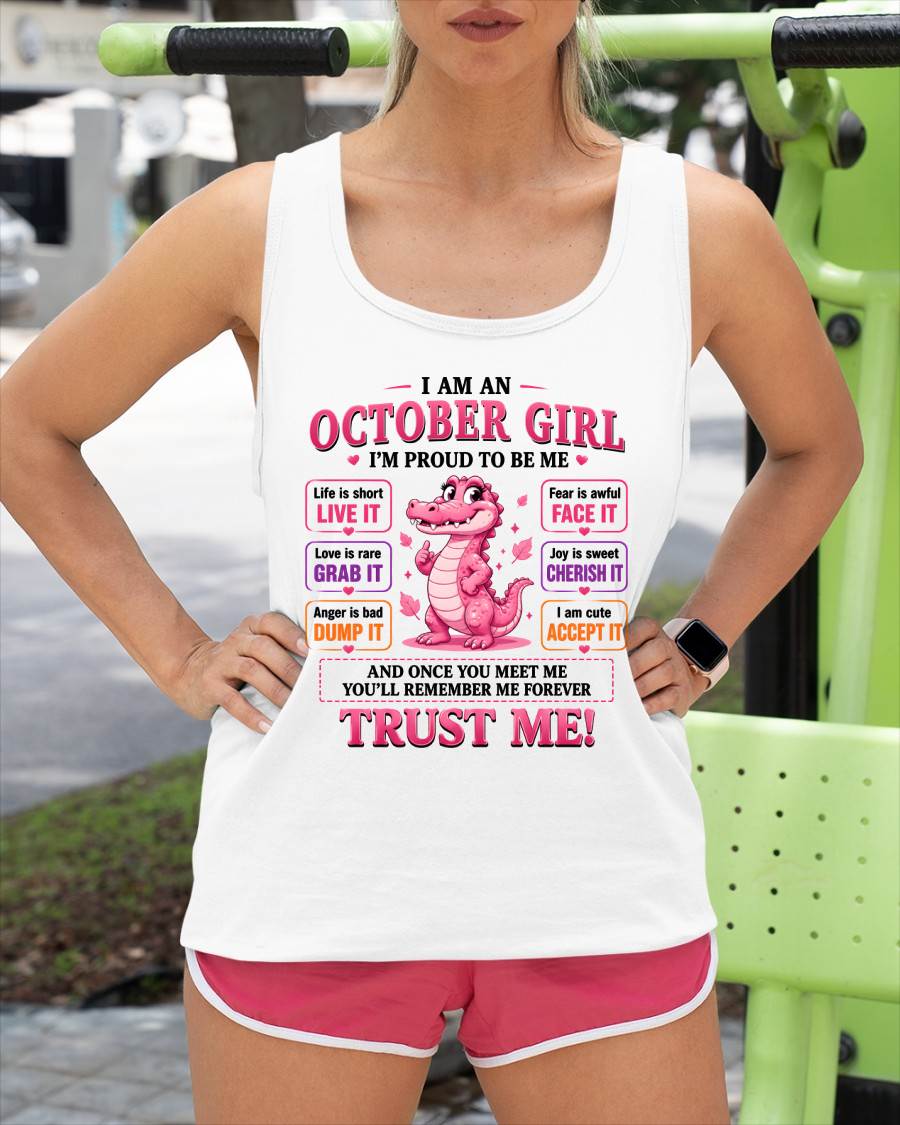 OCTOBER GIRL CUTE ALLIGATOR TEE - FOR WOMEN - TLEE10 (SKU2607-236-10)