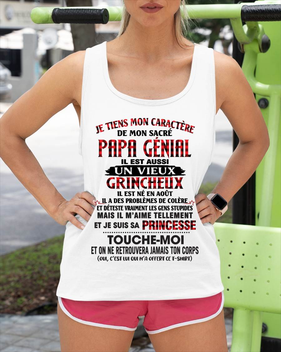 AOÛT / FILLE À PAPA GÂTÉE ET FIÈRE - CADEAU DE PAPA - TLEE08 (SKU2605-355-08)