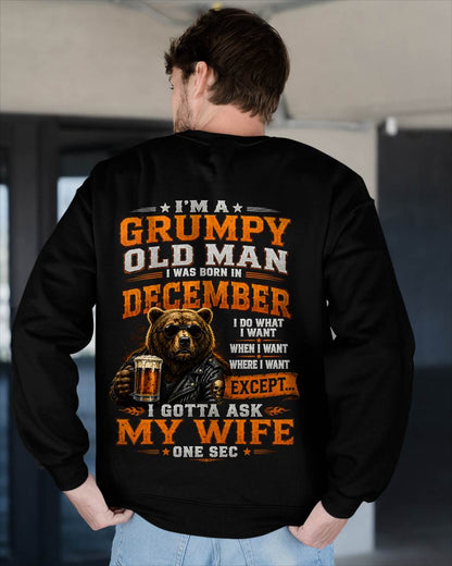 DECEMBER GRUMPY OLD MAN I GOTTA ASK MY WIFE - FOR MAN - TLEE12 (SKU2608-506-12)
