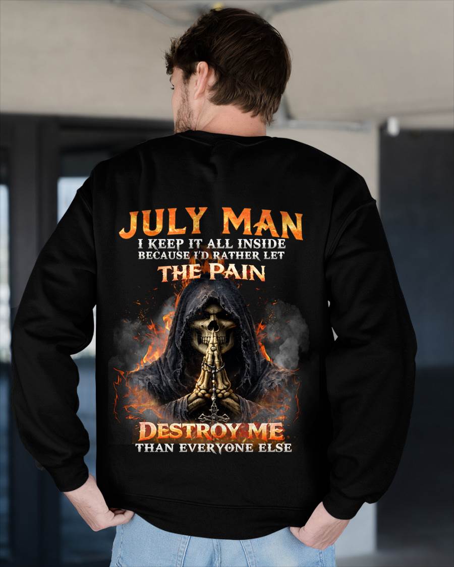 JULY MAN SKULL SHIRT – I KEEP IT ALL INSIDE DARK GOTHIC T-SHIRT - FOR MAN - TLEE07 (SKU2604-136-07)