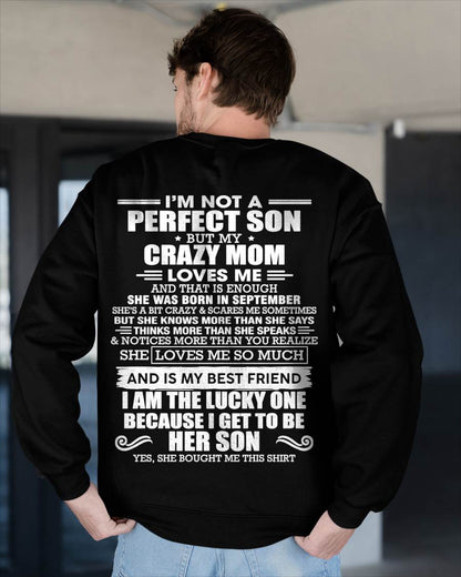 SEPTEMBER MOM - SHE MAY BE CRAZY BUT SHE LOVES ME UNCONDITIONALLY - FROM MOM - TLEE09 (SKU2604-84-09)