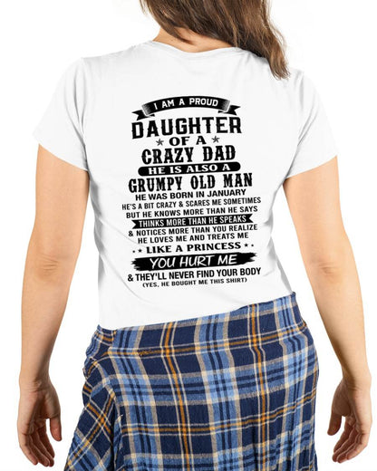 JANUARY - FUNNY DAD AND DAUGHTER SHIRT - FROM DAD - TLEE01 (SKU2606-394-01)