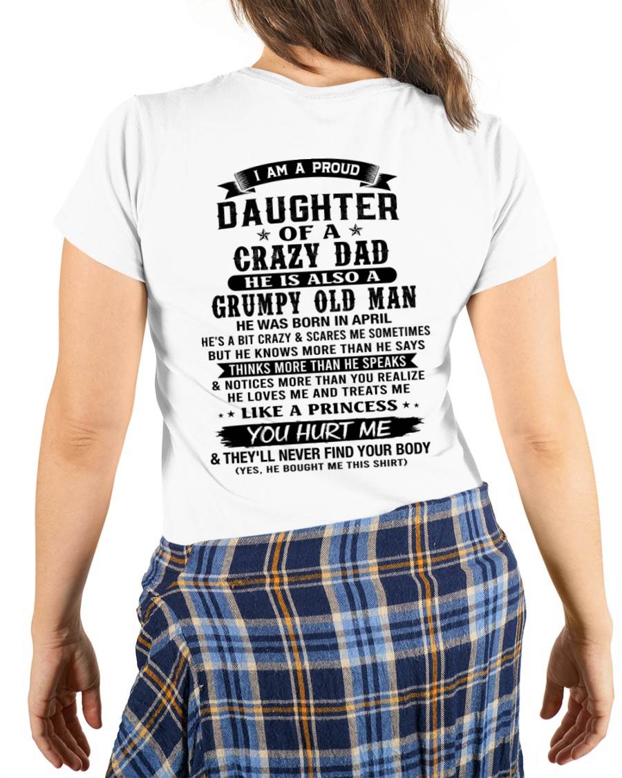 APRIL - FUNNY DAD AND DAUGHTER SHIRT - FROM DAD - TLEE04 (SKU2606-394-04)