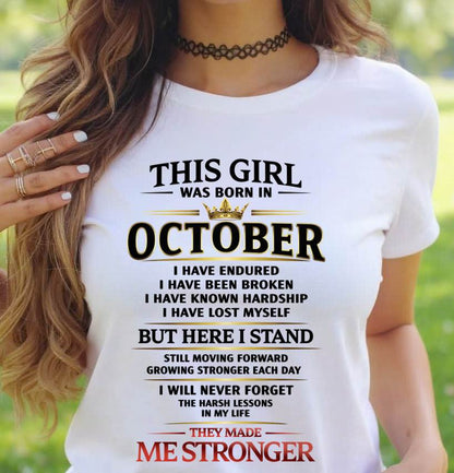 OCTOBER - THE LESSONS HURT, BUT THEY MADE ME STRONGER - FOR WOMEN - TLEE10 (SKU2602-217-10)
