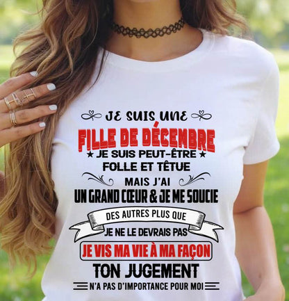FILLE DE DÉCEMBRE – FIÈRE ET LIBRE – POUR LES FEMMES - TLEE12 (SKU2603-354-12)