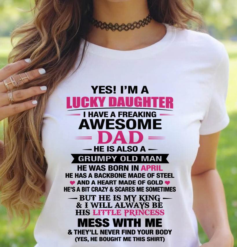 APRIL - A LUCKY DAUGHTER – DADDY’S LITTLE PRINCESS - FROM DAD - TLEE04 (SKU2604-16-04)