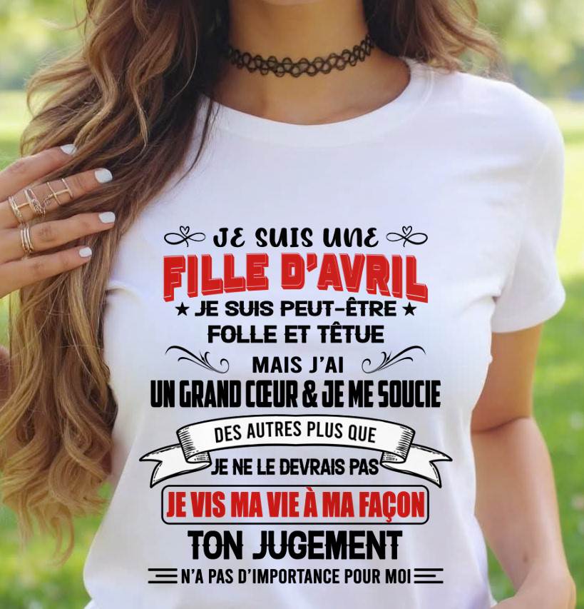 FILLE D’AVRIL – FIÈRE ET LIBRE – POUR LES FEMMES - TLEE04 (SKU2603-354-04)