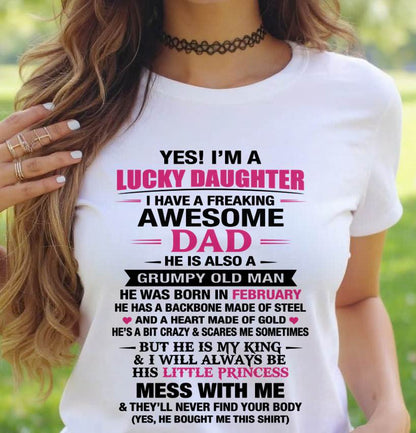 FEBRUARY - A LUCKY DAUGHTER – DADDY’S LITTLE PRINCESS - FROM DAD - TLEE02 (SKU2604-16-02)