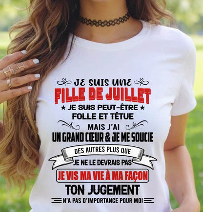 FILLE DE JUILLET – FIÈRE ET LIBRE – POUR LES FEMMES - TLEE07 (SKU2603-354-07)