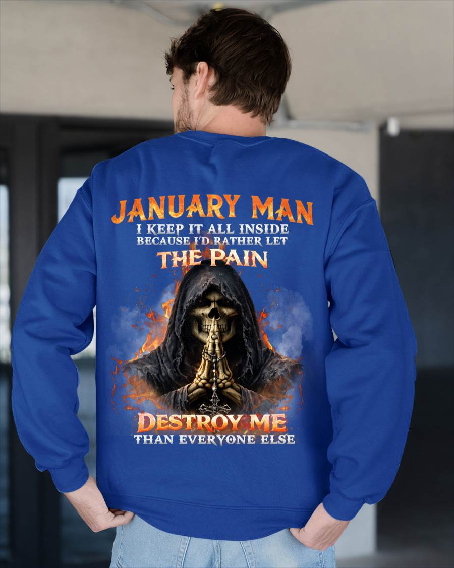 JANUARY MAN SKULL SHIRT – I KEEP IT ALL INSIDE DARK GOTHIC T-SHIRT - FOR MAN - TLEE01 (SKU2604-136-01)